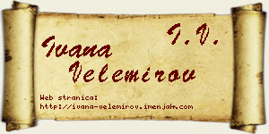 Ivana Velemirov vizit kartica